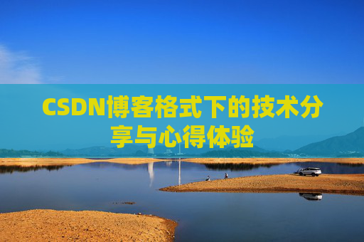 CSDN博客格式下的技术分享与心得体验